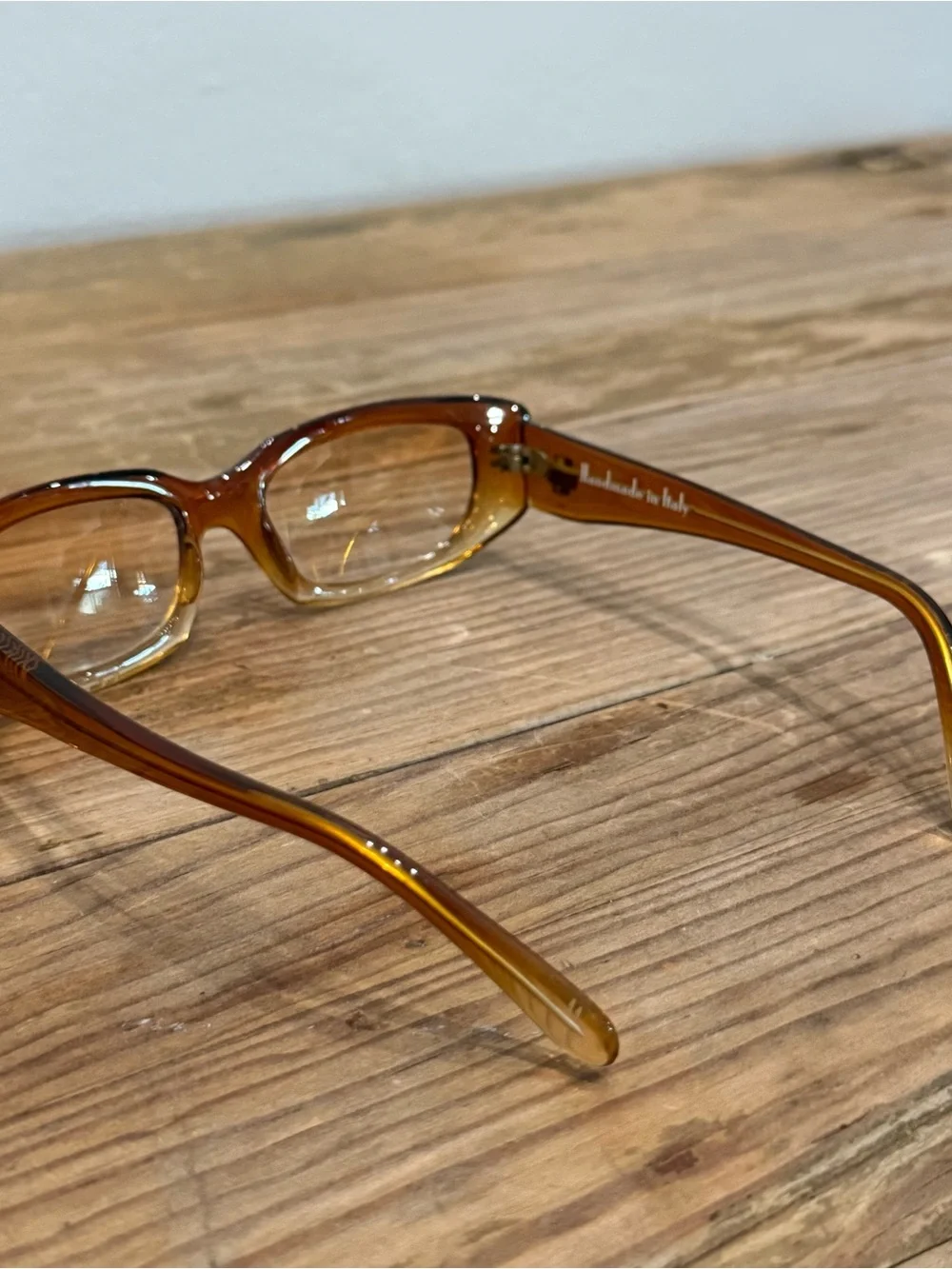 Nikita Brown Ombre Cat Eye Sunglasses Handmade in Italy Vintage Eyeglasses
